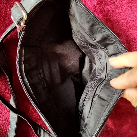 Red and black plaid pocketbook shoulder bag purse - Picture 3 of 4